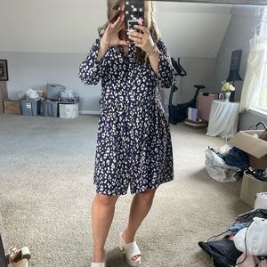 Blue & White flower dress purchased at E Allen! Only worn once for graduation!